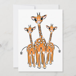 Giraffe van de Cute Baby, safari Kaart