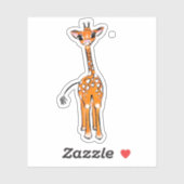 Giraffe van de Cute Baby, safari Sticker (Vel)