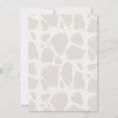 Giraffe van de partij dieren 1e verjaardag kaart (Achterkant)