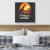 Giraffe van de Savannah Tank Top Canvas Afdruk (Insitu (Slaapkamer))