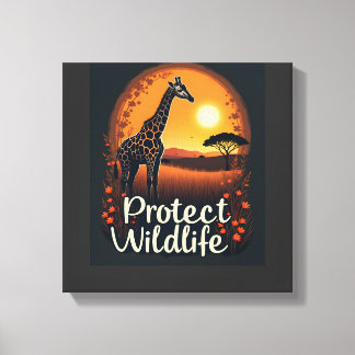 Giraffe van de Savannah Tank Top Canvas Afdruk