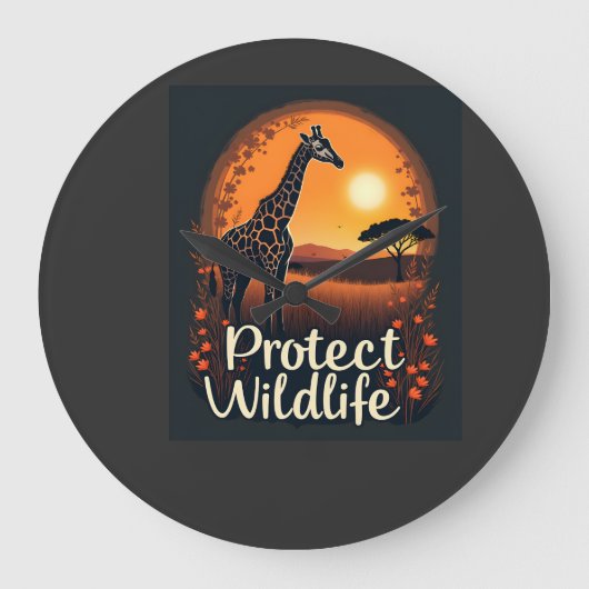 Giraffe van de Savannah Tank Top Grote Klok (Voorkant)