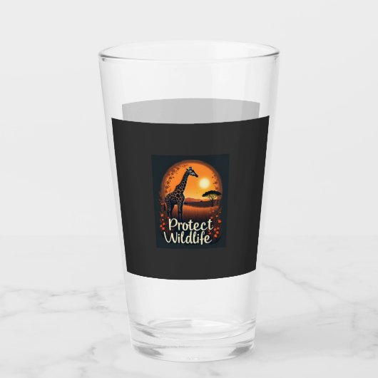 Giraffe van de Savannah Tanktop Glas (Voorkant)