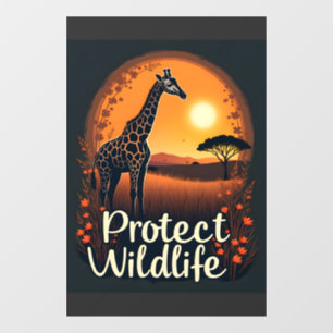Giraffe van de Savanne Tank Top Raamsticker