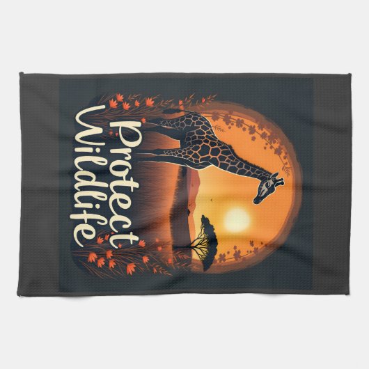Giraffe van de Savanne Tank Top Theedoek (Horizontaal)