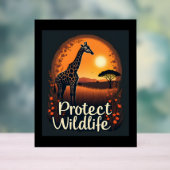 Giraffe van de Savanne Tanktop Acryl Bord (Neutraal)