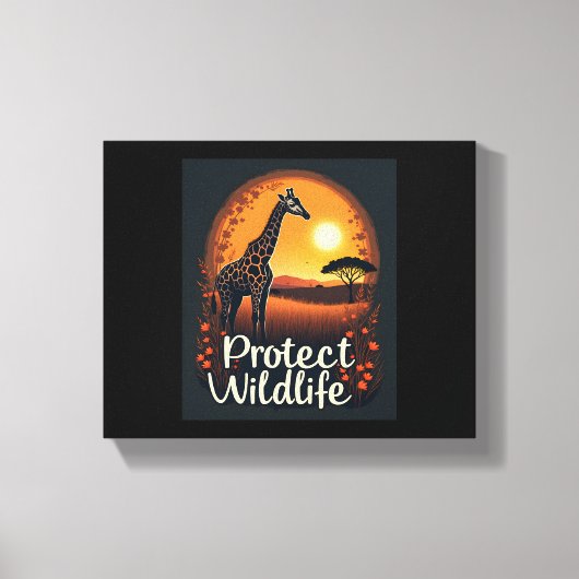 Giraffe van de Savanne Tanktop Canvas Afdruk (Voorkant)