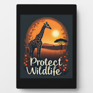 Giraffe van de savanne tanktop fotoplaat