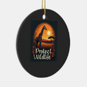 Giraffe van de savanne tanktop keramisch ornament (Rechts)