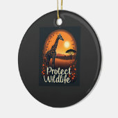 Giraffe van de savanne tanktop keramisch ornament (Links)