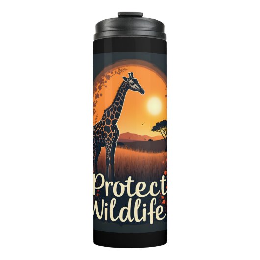 Giraffe van de Savanne Tanktop Thermosbeker (Voorkant)