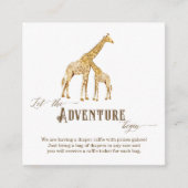 Giraffe van het Baby shower van het luidere Raffle Informatiekaartje (Voorkant)