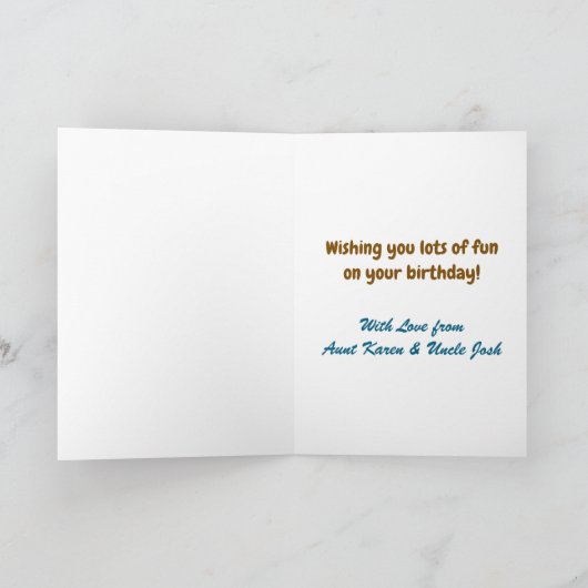 Giraffe van kind Schattige Happy Birthday Kaart (Binnen)