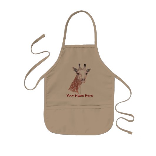Giraffe van kinderen Apron op maat Kinder Schort (Voorkant)