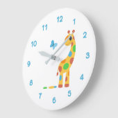 Giraffe van kleurrijke Cartoon en vlinder Grote Klok (Hoek)