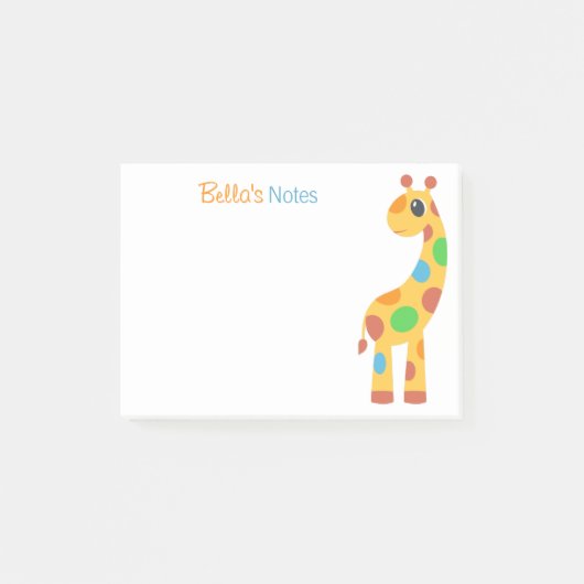 Giraffe van kleurrijke Cartoon Post-it® Notes (Voorkant)
