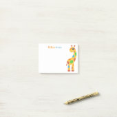 Giraffe van kleurrijke Cartoon Post-it® Notes (Op bureau)