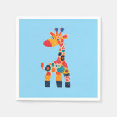 Giraffe van kleurrijke Cartoon Servet (Voorkant)
