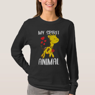 Giraffe van mijn geest Ik hou van je hart Valentin T-shirt