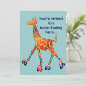 Giraffe van rolschaatsen kaart (Staand voorkant)