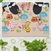 Giraffe, Varkens, olifant, keukenhanddoek (Gevouwen)