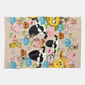 Giraffe, Varkens, olifant, keukenhanddoek (Horizontaal)