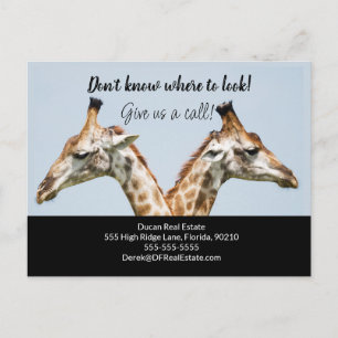Giraffe vastgoedmarketing verkoopt briefkaart