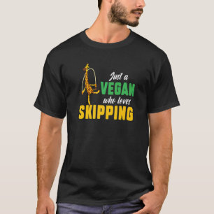 Giraffe vegan die houdt van touw springen touw spr t-shirt