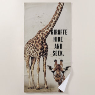Giraffe verbergen en zoeken strandlaken