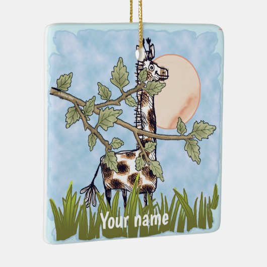 Giraffe verbergen keramisch ornament (Rechts)