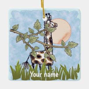 Giraffe verbergen keramisch ornament