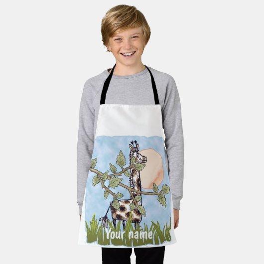 Giraffe verbergen schort (Gedragen)