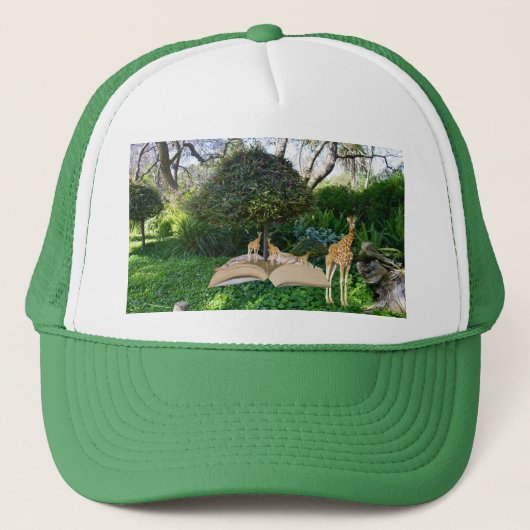 Giraffe-verhaalboek Tijd Pop Out Kunst, Trucker Pet (Voorkant)