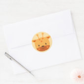 Giraffe Verjaardag Kinder Kunst Ronde Sticker (Envelop)