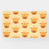 Giraffe Verjaardag Kinder Kunst Spandoek (Horizontaal)