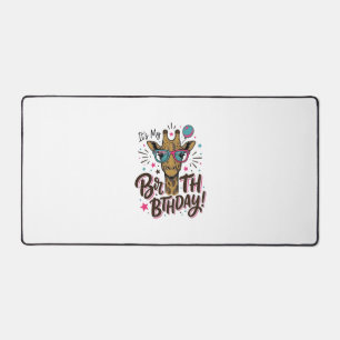 Giraffe Verjaardag Vintage Gravure Feest Shirt_1 Bureaumat
