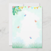 Giraffe verjaardagsuitnodiging Safari uitnodiging (Achterkant)