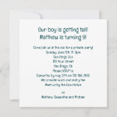 Giraffe verjaardagsuitnodiging, Zoo verjaardagsuit Kaart (Achterkant)