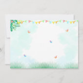 Giraffe verjaardaguitnodiging Foto safari nodig Kaart (Achterkant)