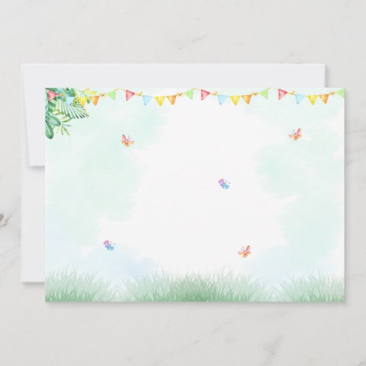 Giraffe verjaardaguitnodiging Foto safari nodig Kaart (Achterkant)