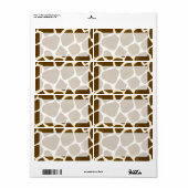  Giraffe Verzendlabels afdrukken Etiket (Full Sheet)