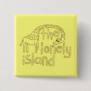 Giraffe Vierkante Button 5,1 Cm