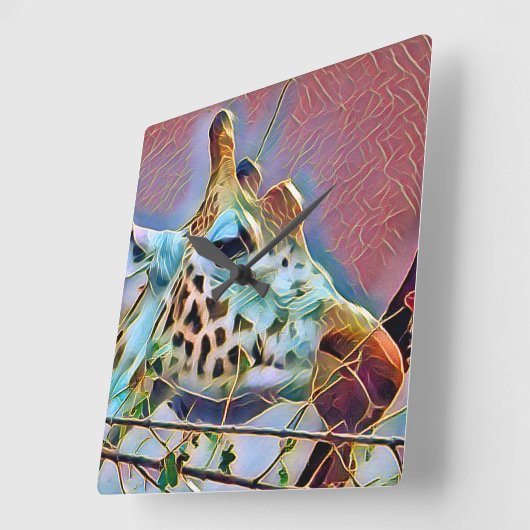 GIRAFFE VIERKANTE KLOK (Hoek)