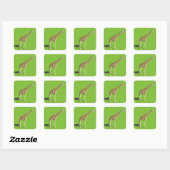 Giraffe Vierkante Sticker (Vel)