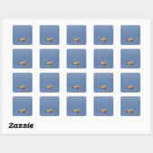 Giraffe Vierkante Sticker (Vel)