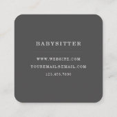 Giraffe Vierkante Visitekaartje (Achterkant)