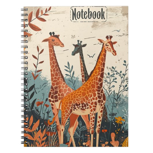 Giraffe Vintage Notitieboek (Voorkant)