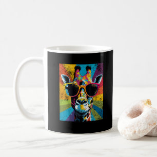 Giraffe Vintage Zonnebril Grappig Afrikaans Dier Koffiemok