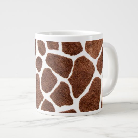 Giraffe vlekken grote koffiekop (Voorkant rechts)