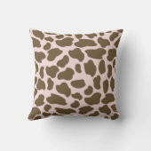 Giraffe vlekken roze en bruin kussen (Achterkant)